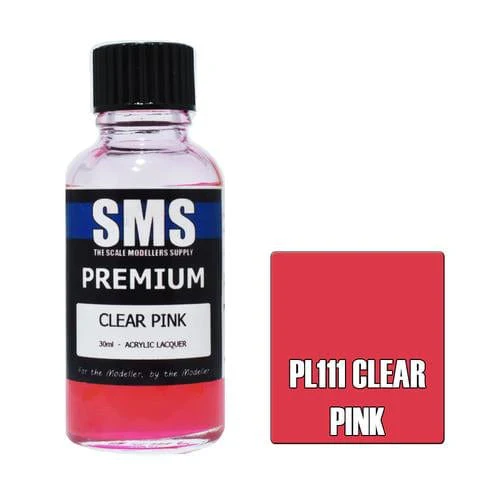 SMS PL111 Premium Acrylic Lacquer Clear Pink 30ml