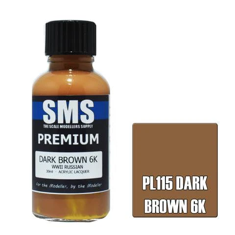 SMS PL115 Premium Acrylic Lacquer Dark Brown 6K 30ml