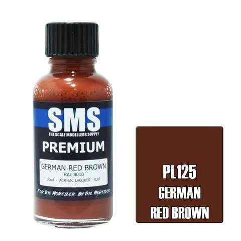 SMS PL125 Premium Acrylic Lacquer German Red Bown 30ml