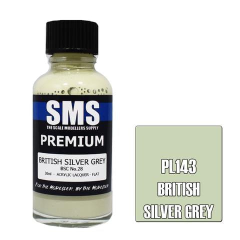 SMS PL143 Premium Acrylic Lacquer British Silver Grey 30ml