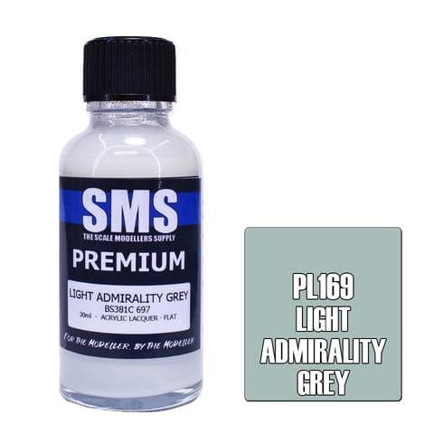 SMS PL169 Premium Acrylic Lacquer Light Admiralty Grey 30ml