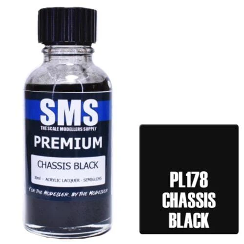 SMS PL178 Premium Acrylic Lacquer Chassis Black 30ml