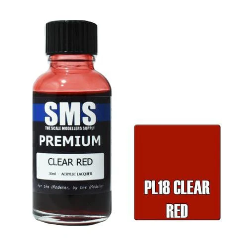 SMS PL18 Premium Acrylic Lacquer Clear Red 30ml
