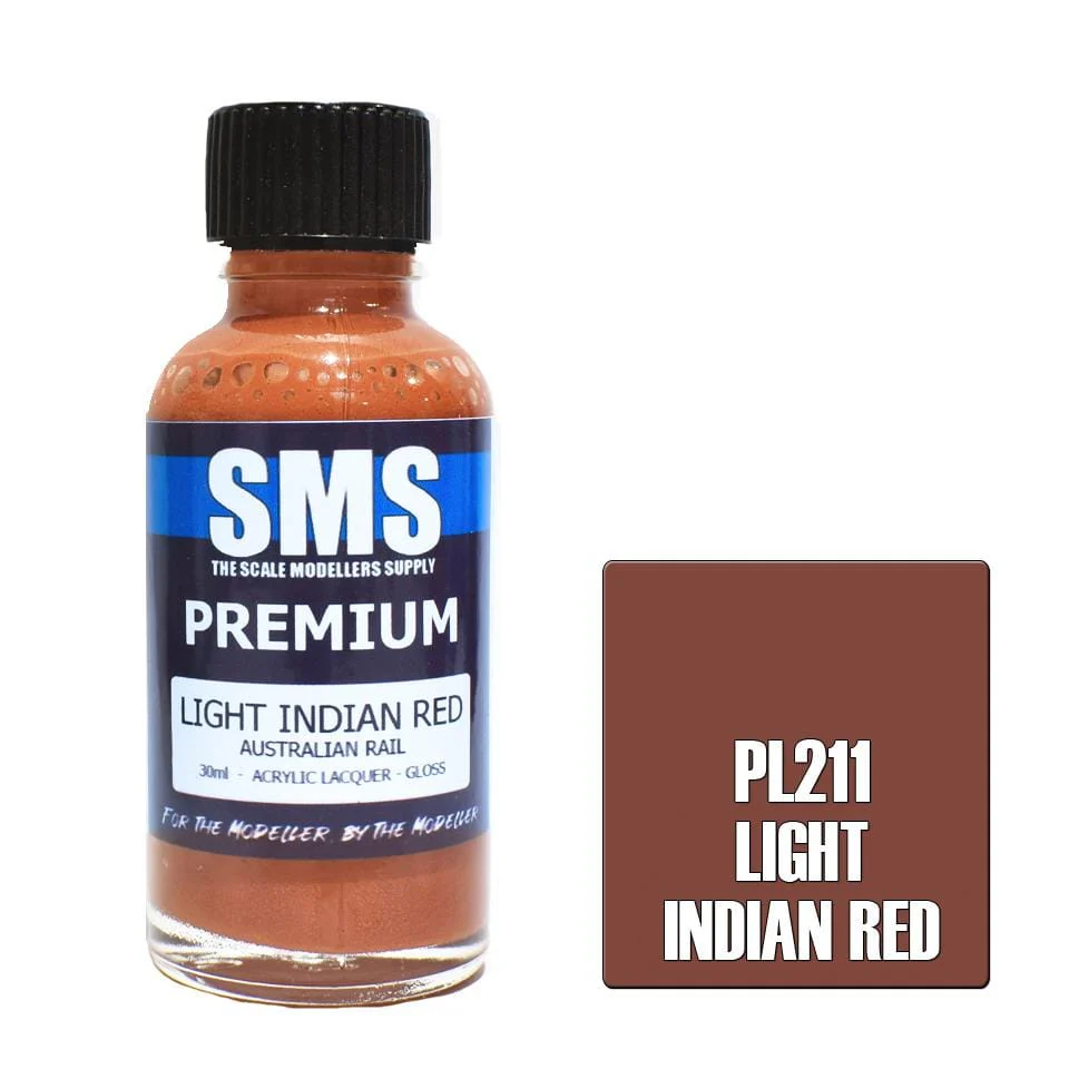 SMS PL211 Premium Acrylic Lacquer Light Indian Red 30ml