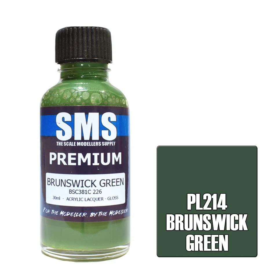 SMS PL214 Premium Acrylic Lacquer Brunswick Green 30ml