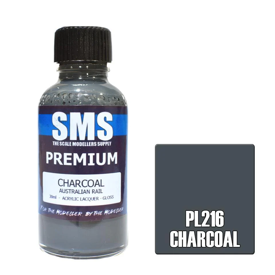 SMS PL216 Premium Acrylic Lacquer Charcoal 30ml