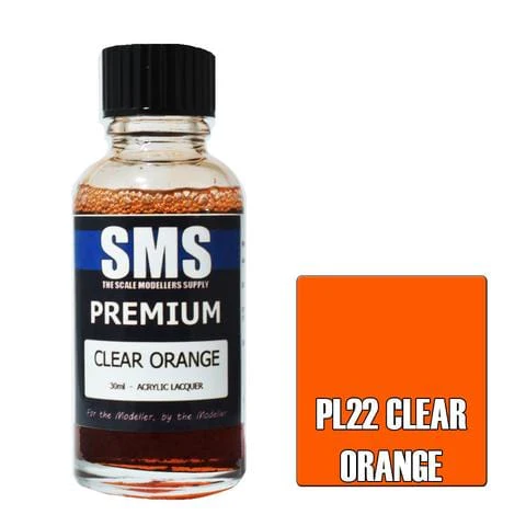 SMS PL22 Premium Acrylic Lacquer Clear Orange 30ml