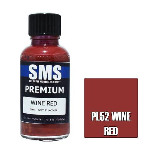 SMS PL52 Premium Acrylic Lacquer Wine Red 30ml