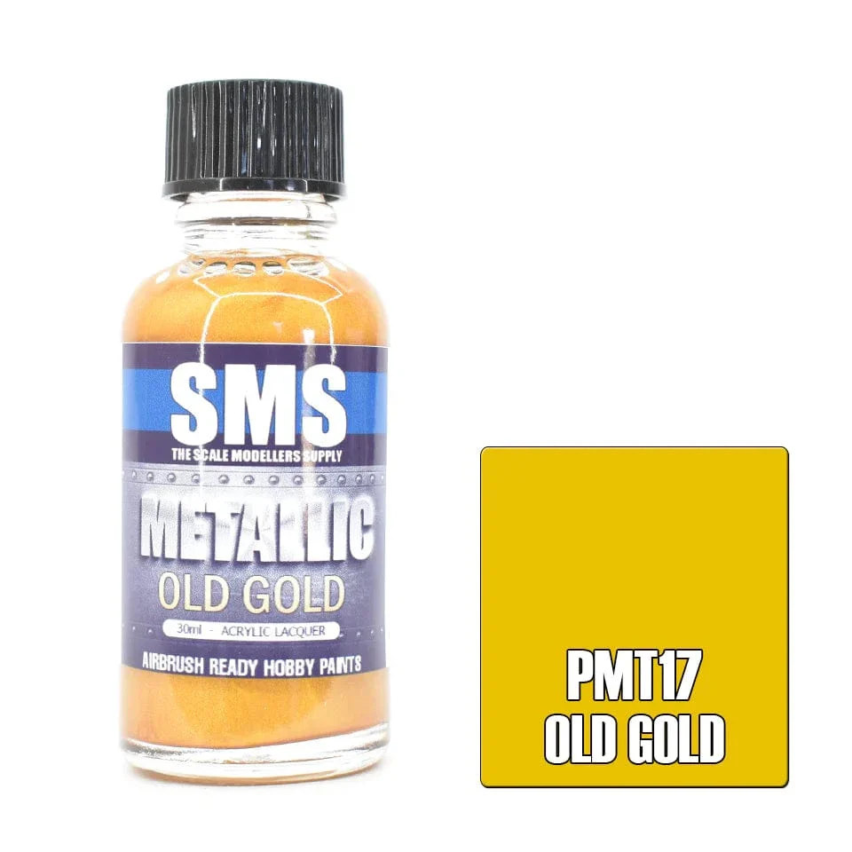 SMS PMT17 Premium Acrylic Lacquer Metallic Old Gold 30ml