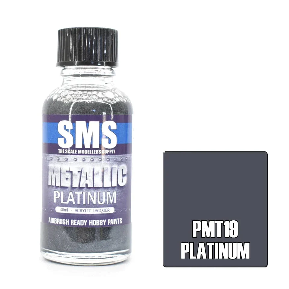 SMS PMT19 Metallic Acrylic Lacquer Platinum 30ml