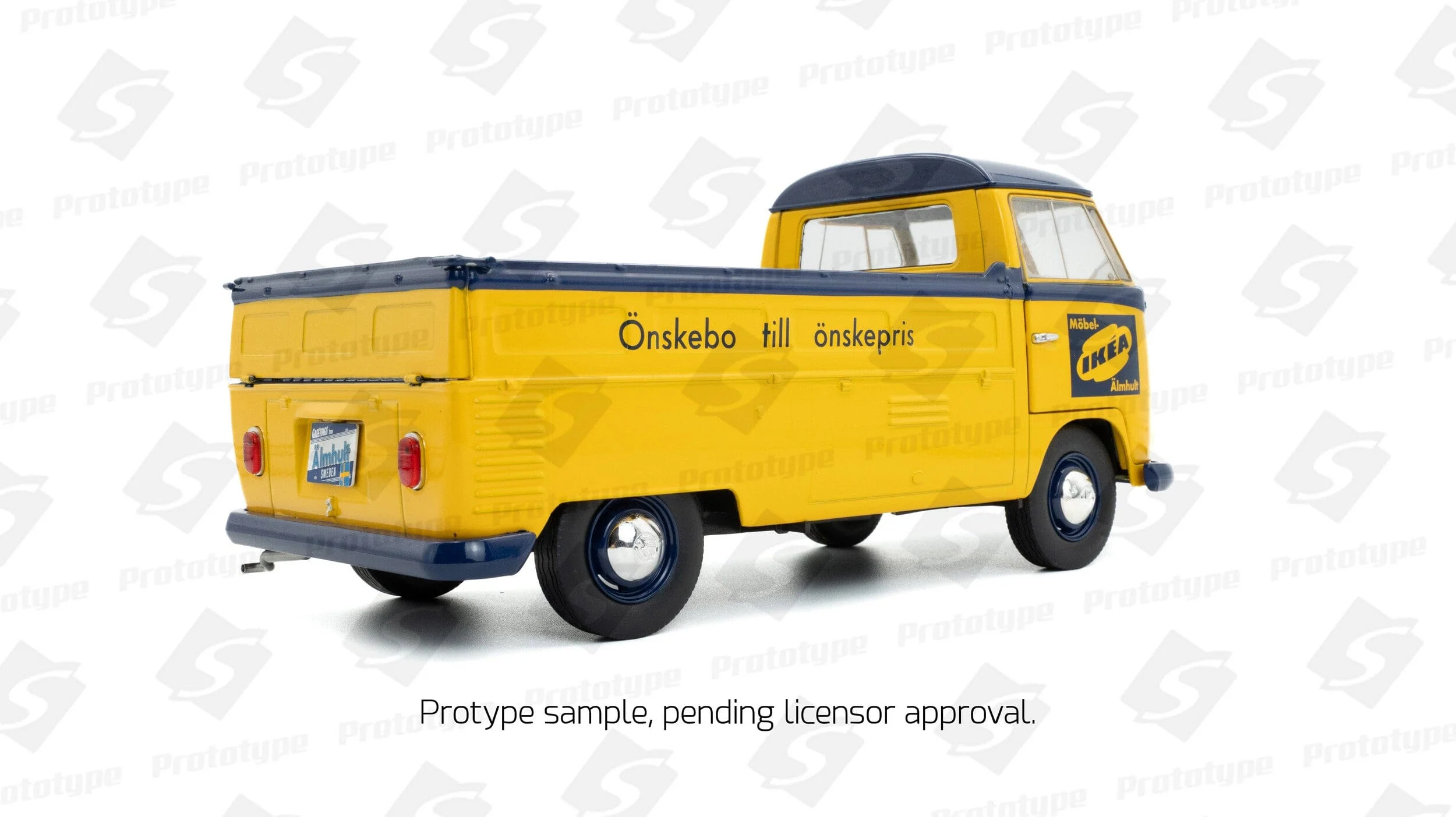 Solido 1/18 Yellow 1950 VW T1 Pickup Diecast Model - Image 3