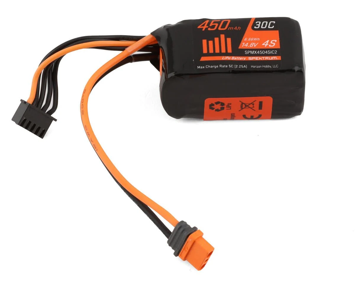 Spektrum 450mah 4S 14.8v 30c LiPo Battery with IC2 Connector