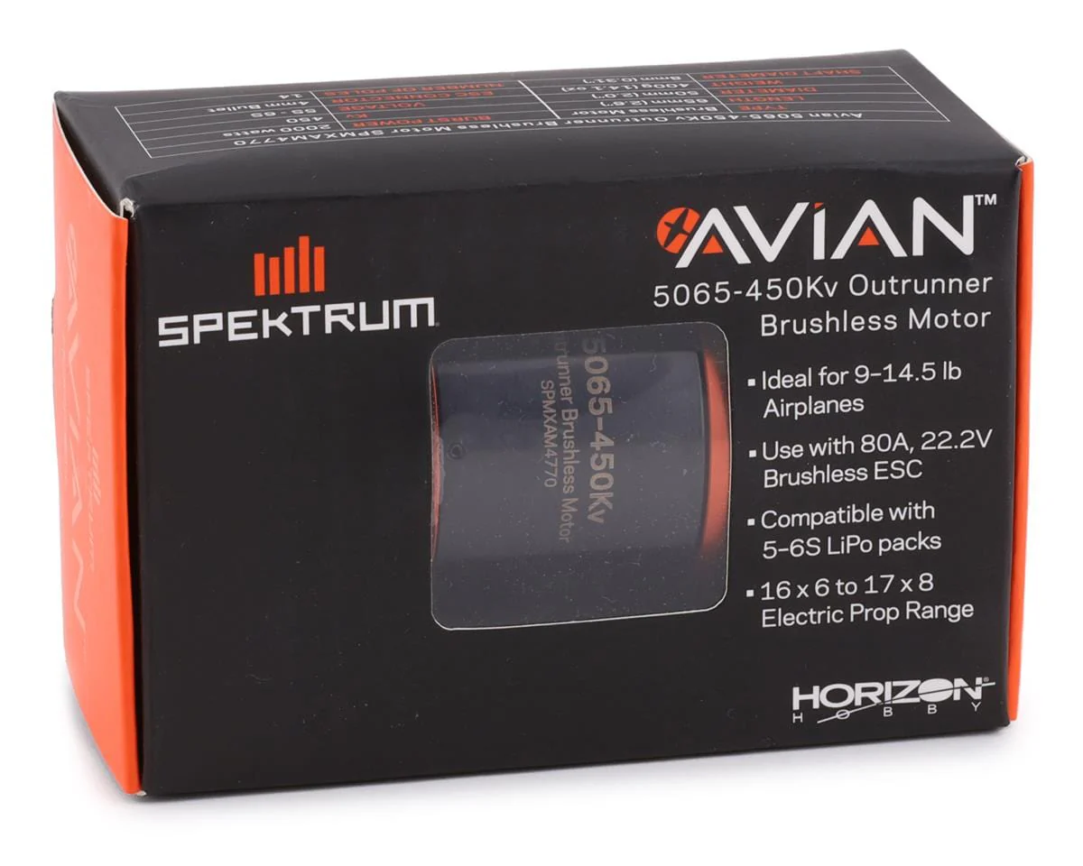 Spektrum Avian 5065-450Kv Brushless Outrunner Motor - Image 4