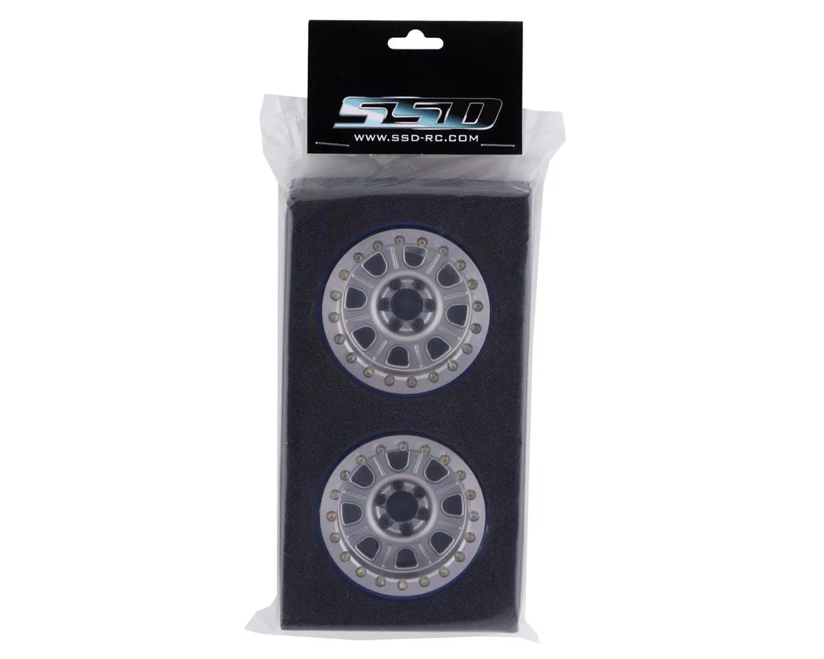 SSD RC 2.2inch Bouncer PL Beadlock Wheels (Silver)** - Image 4