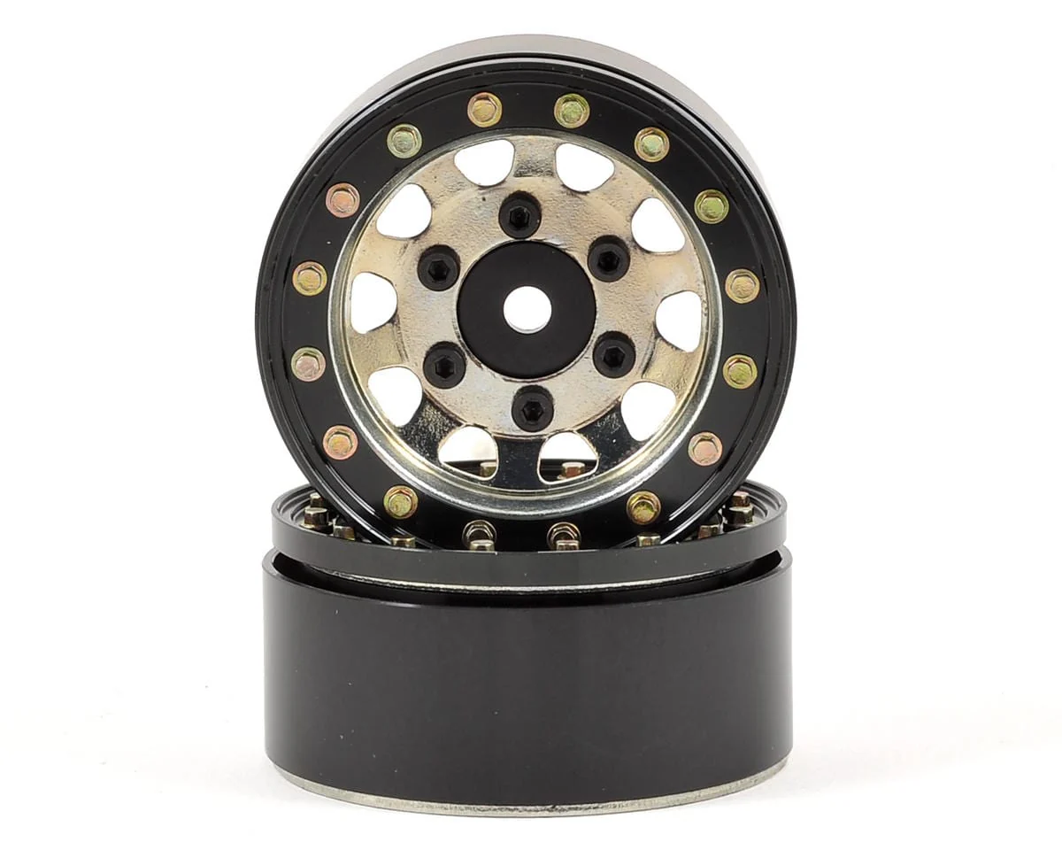 SSD RC D Hole 1.55" Steel Beadlock Crawler Wheels (Silver) (2)**