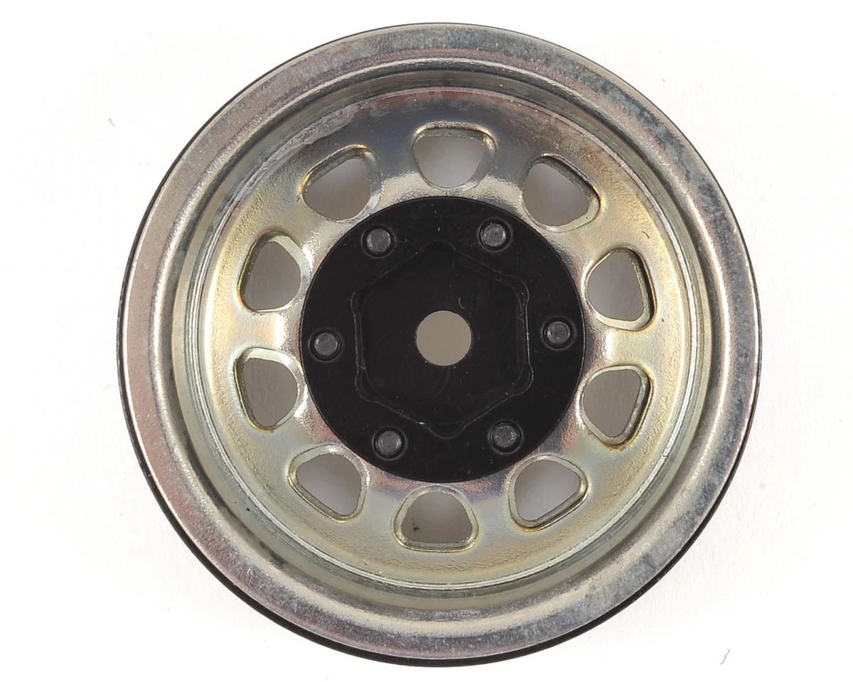 SSD RC D Hole 1.55" Steel Beadlock Crawler Wheels (Silver) (2)** - Image 2