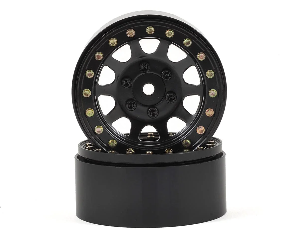 SSD RC D Hole 1.9 Steel Beadlock Crawler Wheels (Black) (2)**