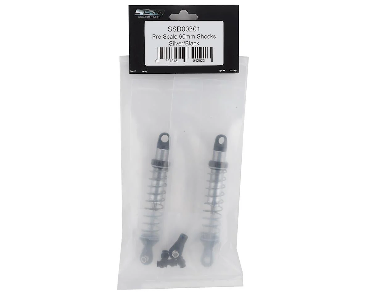 SSD RC Pro Scale 90mm Shocks (Silver/Black)** - Image 2