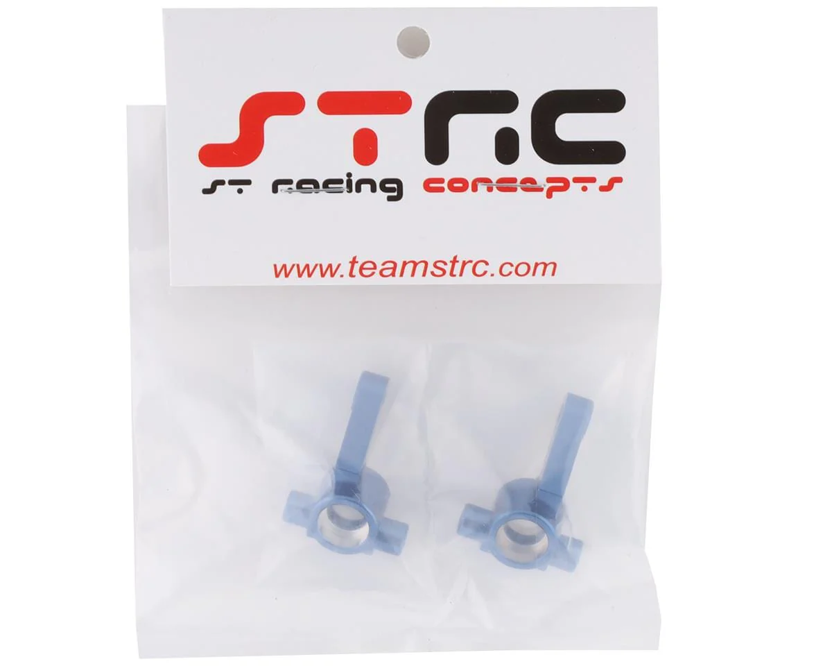 ST Racing Concepts DR10 Aluminum Steering Knuckles (Blue) (2)** - Image 2