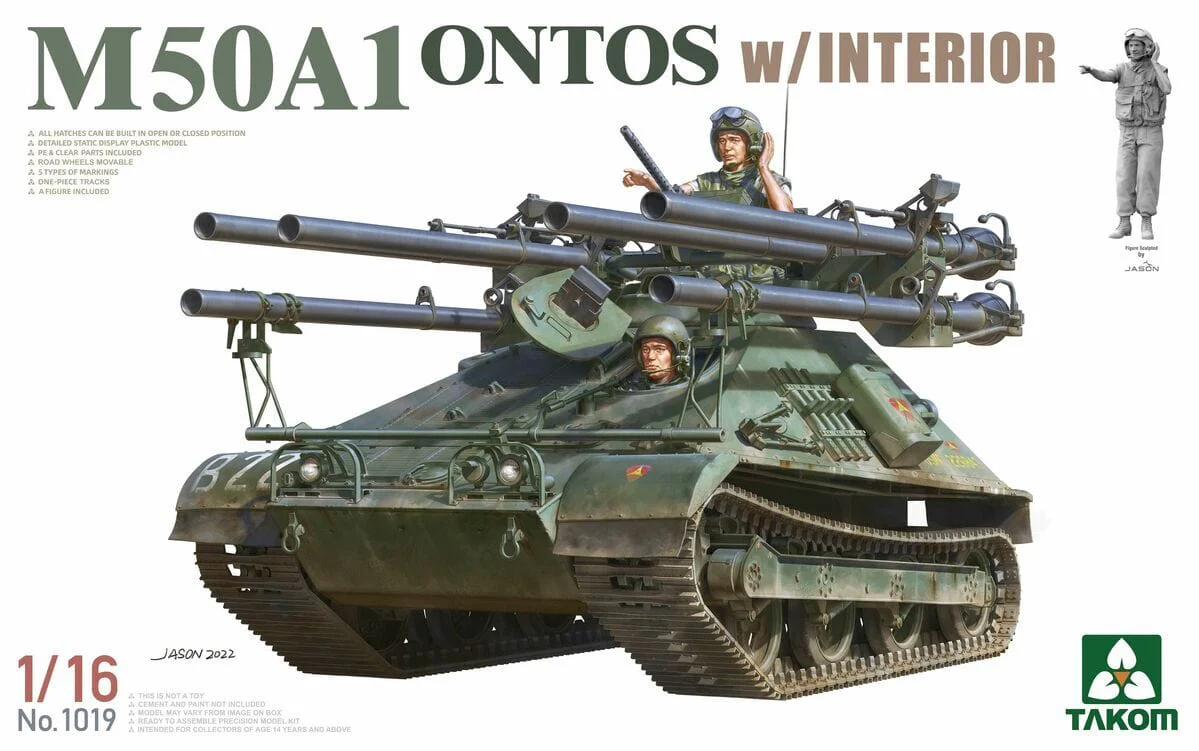 Takom 1/16 M50A1 Ontosw/ Interior Plastic Model Kit**