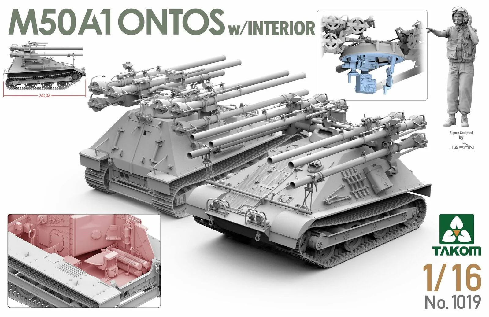 Takom 1/16 M50A1 Ontosw/ Interior Plastic Model Kit** - Image 2