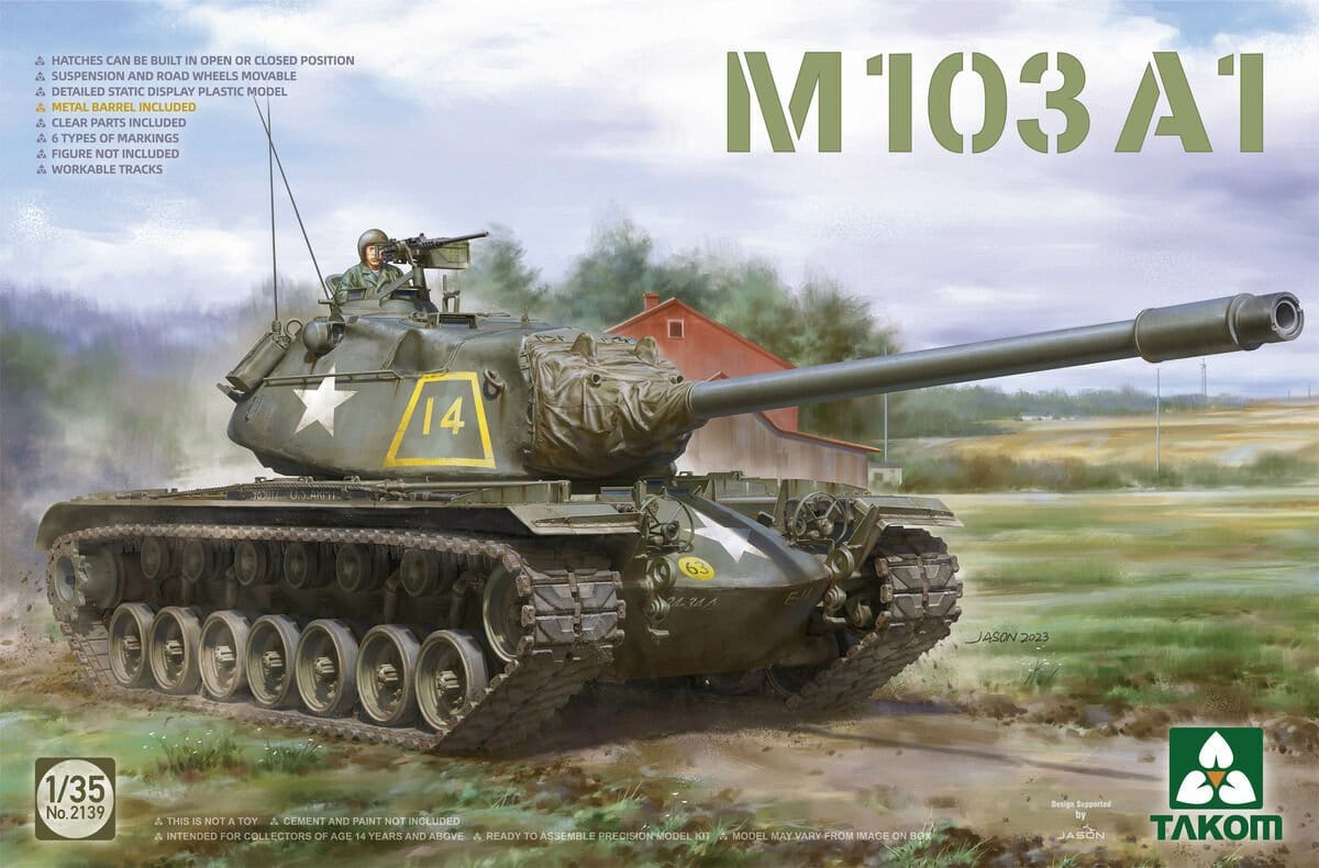 Takom 1/35 M103 A1 Plastic Model Kit**