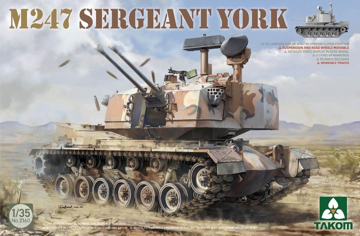 Takom 1/35 M247 Sergeant York Plastic Model Kit [2160]**
