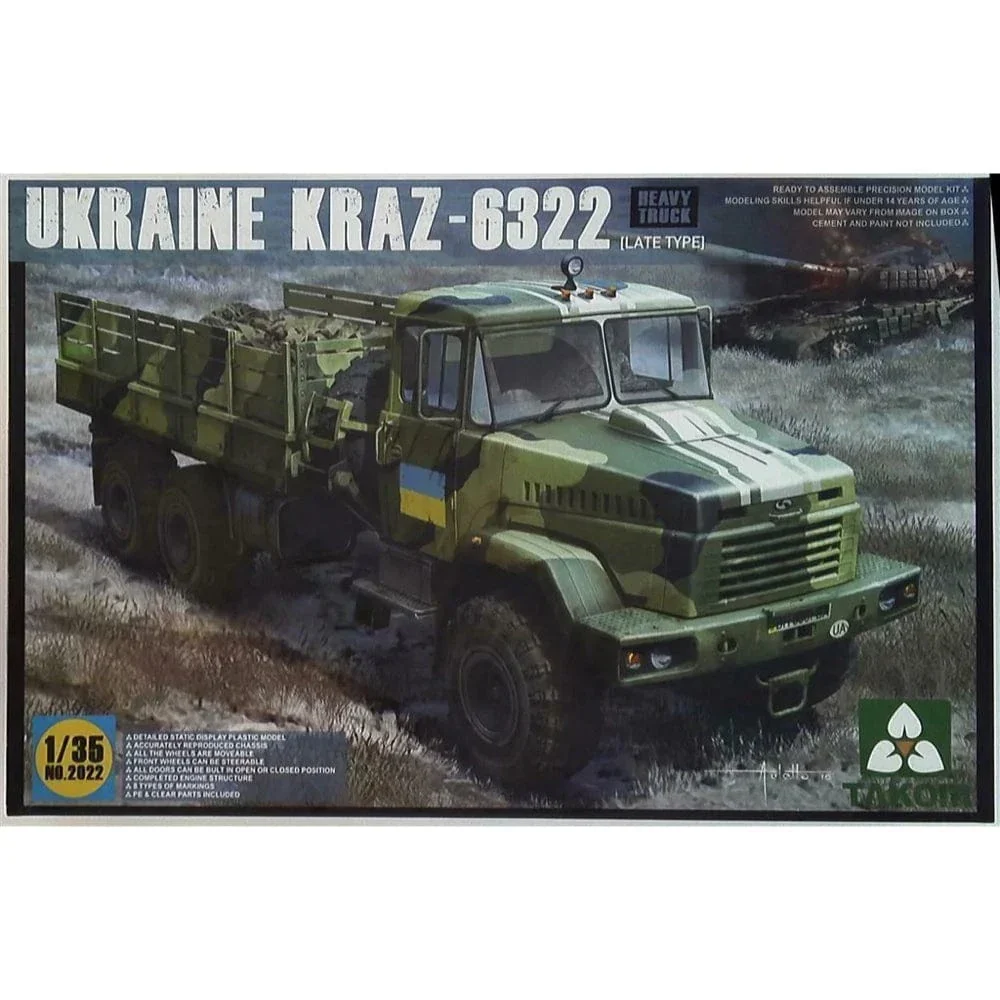 Takom 1/35 Ukraine KrAz-6322 Heavy Truck (late type) Plastic Model Kit [2022]**