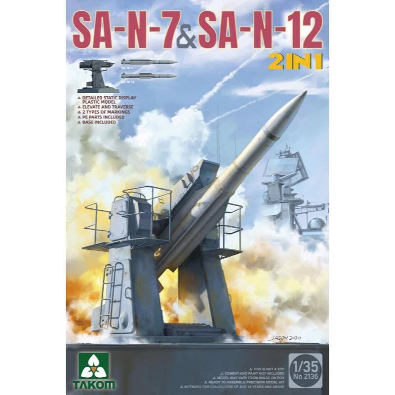 Takom 2136 1/35 Russian Navy SA-N-7 Gadfly & SA-N-12 Grizzly SAM Plastic Model Kit**