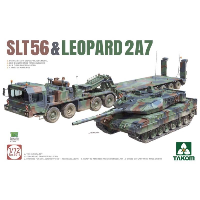 Takom 5011 1/72 SLT56 & LEOPARD 2A7 Plastic Model Kit**