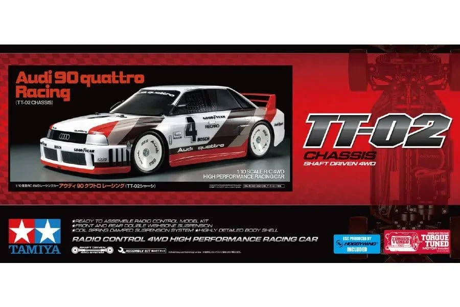 Tamiya 1/10 Audi 90 Quattro Racing RC Car Kit [58744] - Image 2