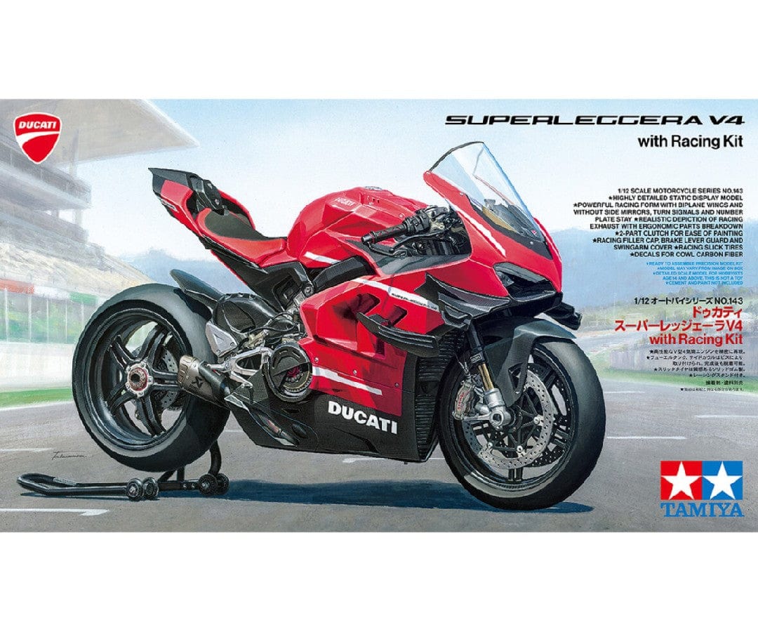 Tamiya 1/12 Ducati Superleggera V4 with Racing Kit Plastic Model Kit [14143]