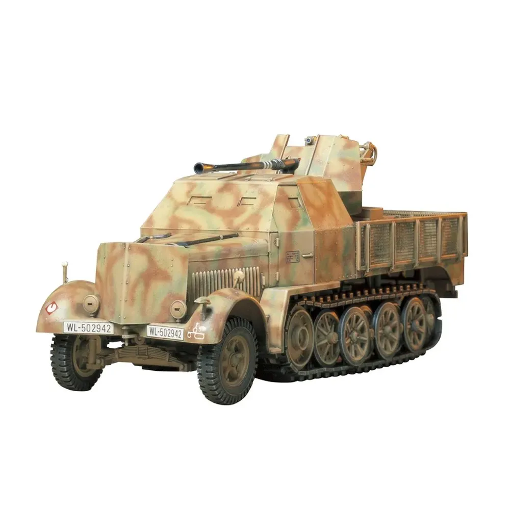 Tamiya 1/35 German 8ton Semi-Track 3.7cm Flak 37 Sd.kfz. 7/2 Armored Cab Type Plastic Model Kit [35144]
