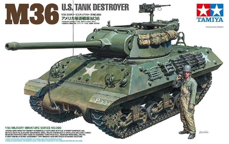 Tamiya 1/35 M36 U.S Tank Destroyer Plastic Model Kit [35390]