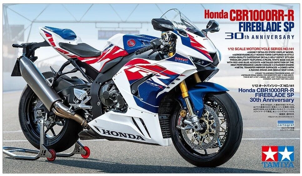 Tamiya 14141 1/12 Honda CBR1000RR-R Fireblade SP 30th Anniversary Plastic Model Kit