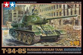 Tamiya 32599 1/48 Russian Medium Tank T-34-85 Plastic Model Kit