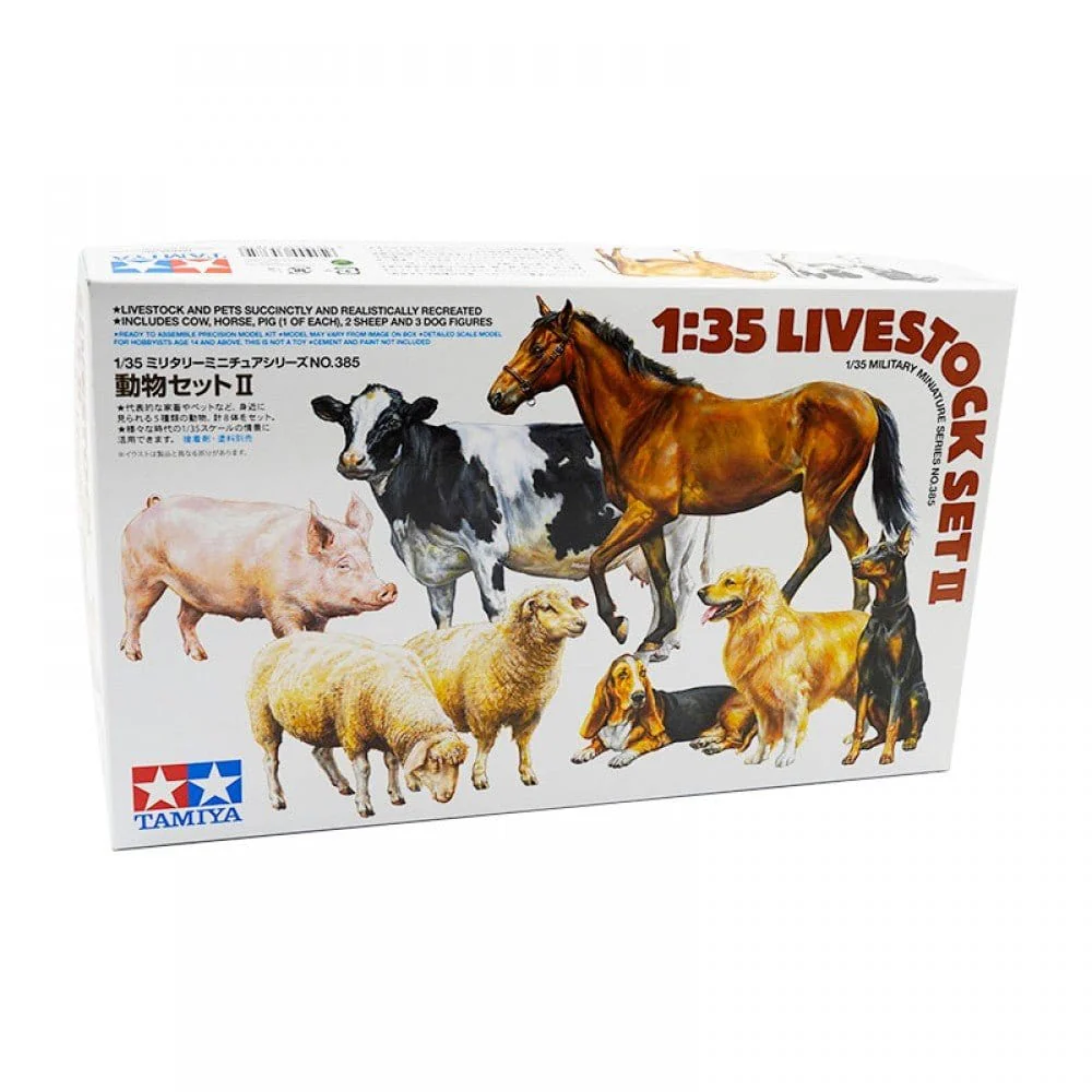 Tamiya 35385 1/35 Livestock Set II Plastic Model Kit
