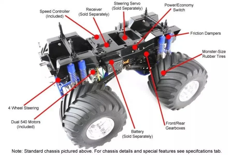 Tamiya 47432 Super Clod Buster Black Edition RC Car Kit - Image 5