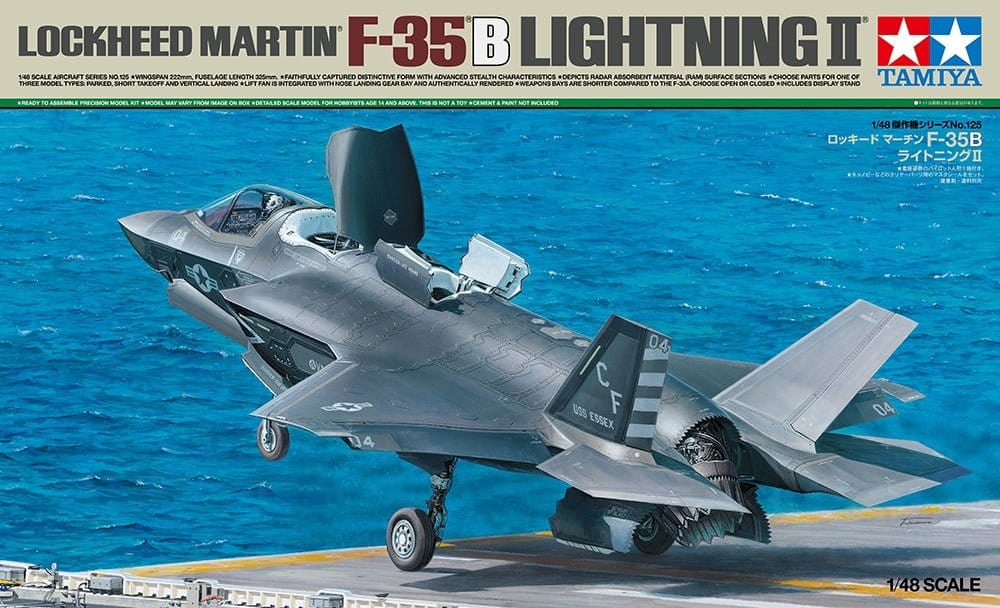 Tamiya 61125 1/48 Lockheed Martin F-35B Lightning II Plastic Model Kit