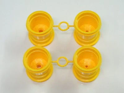 Tamiya 9335036 F&R Yellow Wheels For Lunch Box / Pumpkin (4)