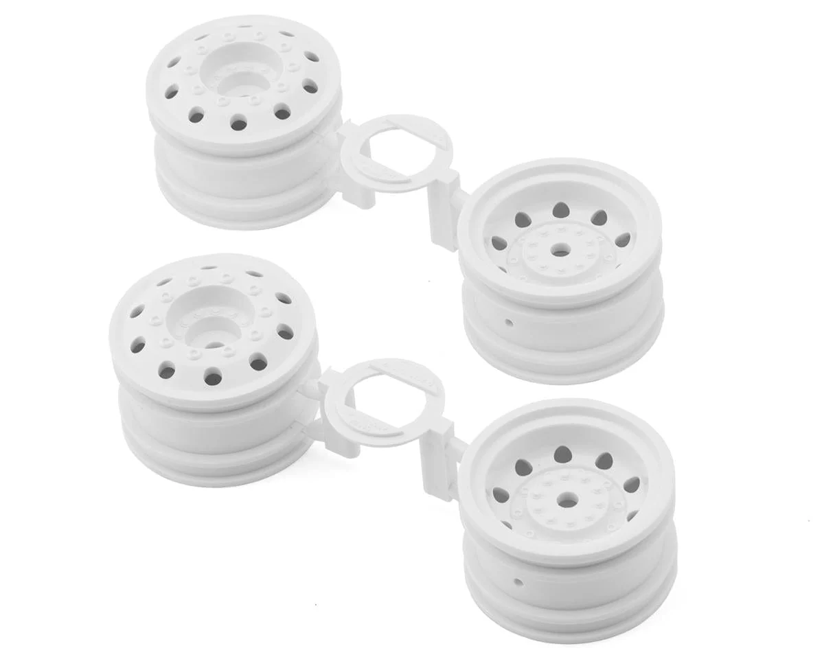 Tamiya TT-01 Type-E Racing Truck Wheels (White) (4) w/12mm Hex [54964]