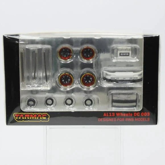 Tarmac 1/64 AL13 Wheels DC 003 - Red/Black**