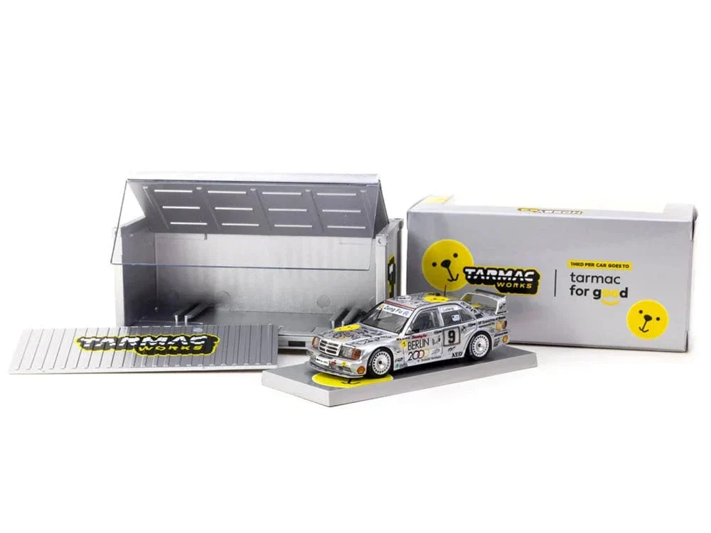 Tarmac 1/64 Mercedes-Benz 190E 2.5-16 Evolution II w/container - Macau Guia Race 1992 K.Ludwig Diecast Model