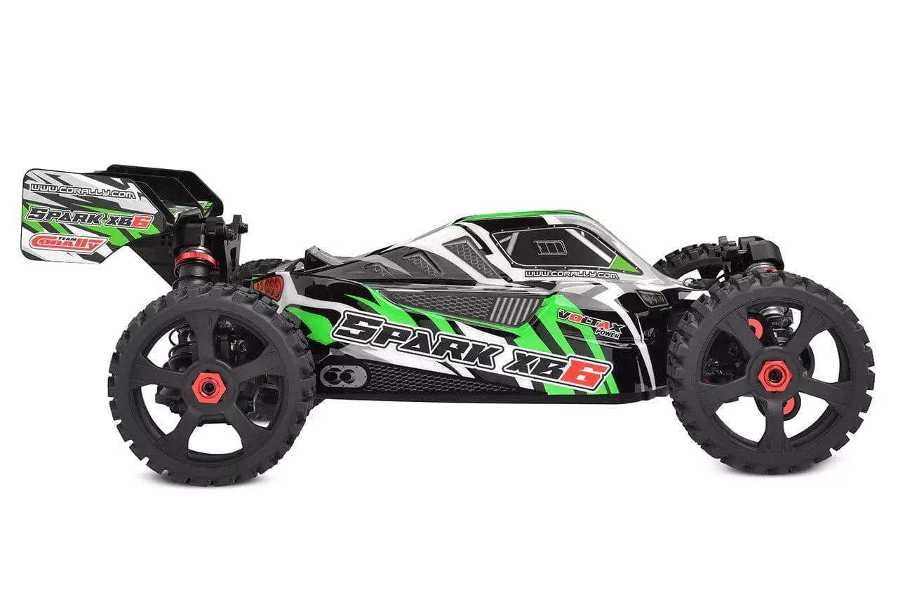 Team Corally 1/8 Spark XB-6 6S Brushless RC Buggy RTR - Green [C-00285-G] - Image 4