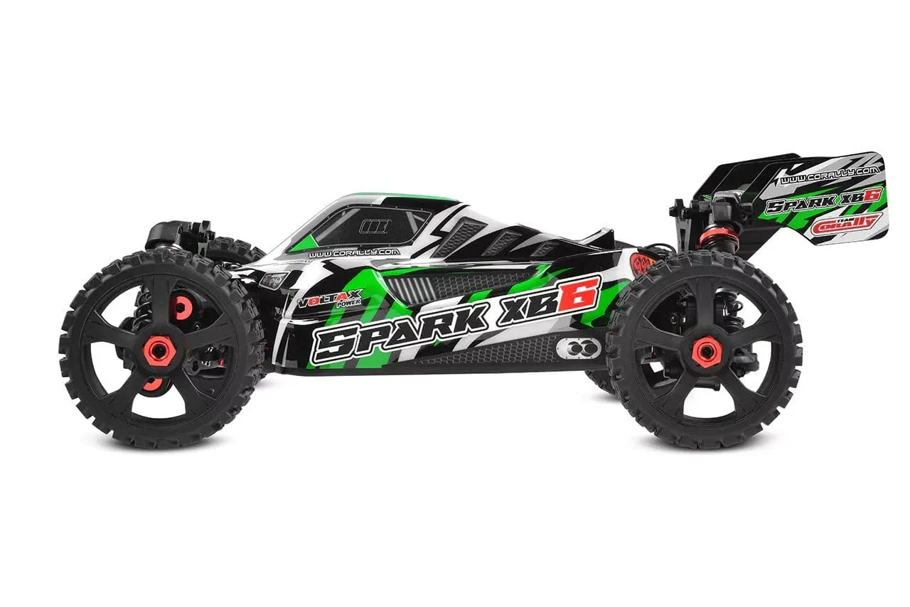 Team Corally 1/8 Spark XB-6 6S Brushless RC Buggy RTR - Green [C-00285-G] - Image 5