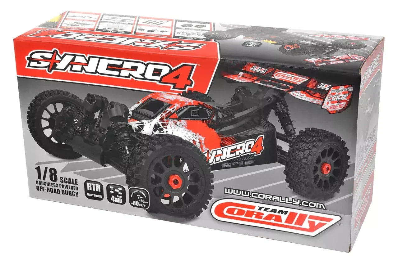 Team Corally 1/8 Syncro-4 4S Brushless RC Buggy - Orange [C-00287-O] - Image 18