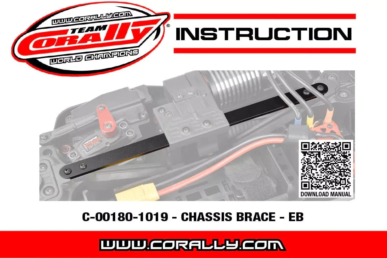 Team Corally Aluminium Chassis Brace 3mm (1pc) [C-00180-1019] - Image 2