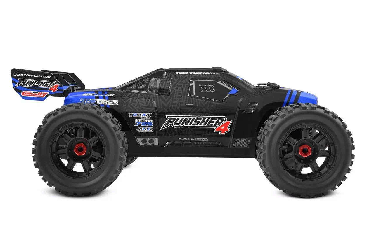 Team Corally Punisher 10 XL4S Brushless Monster Truck - Blue [C-00292-B]** - Image 4