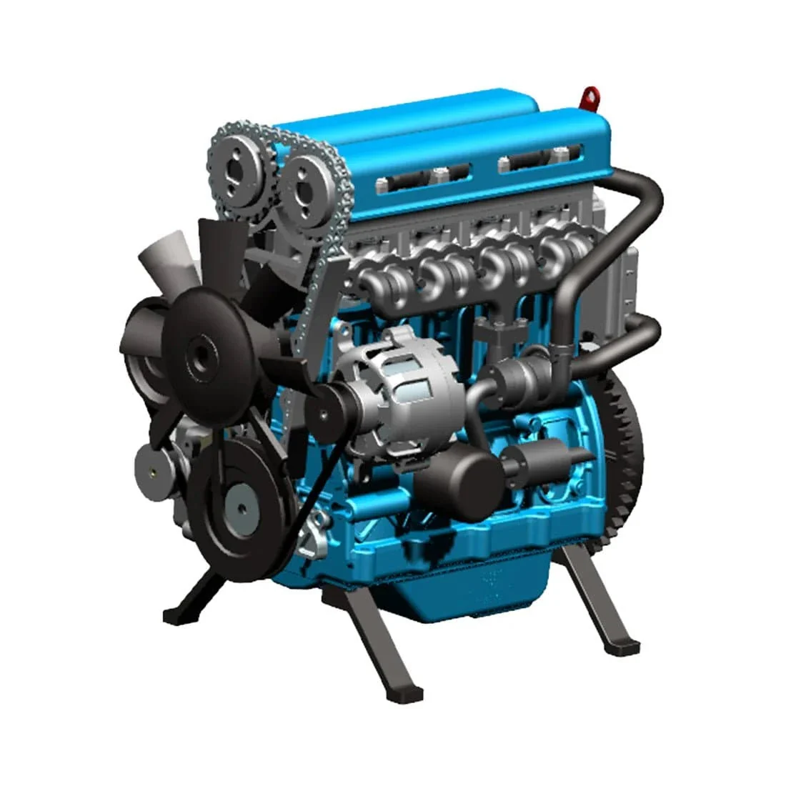 Teching Turbo Charged 4 Cylinder Model Engine Assembly Kit [DM111]
