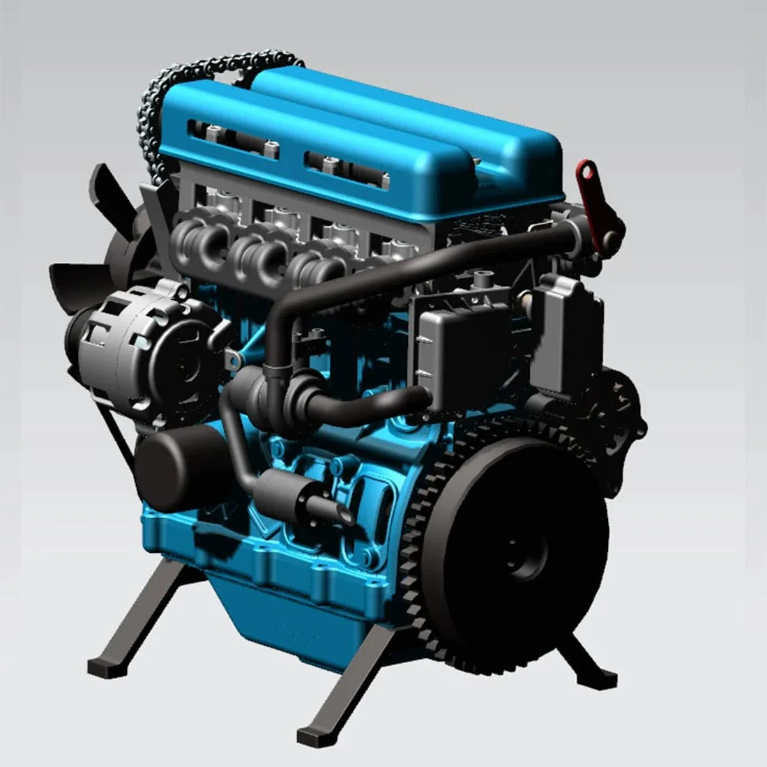 Teching Turbo Charged 4 Cylinder Model Engine Assembly Kit [DM111] - Image 3